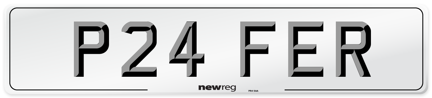 P24 FER Number Plate from New Reg